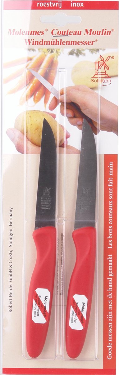 2 stuks) Robert Herder Molenmes - Schilmesje Aardappelmes - RVS - Rood | bol.com