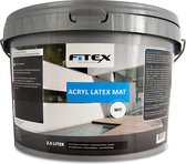 Fitex-Muurverf-Acryl Latex Mat-Ral 9001 Cremewit 2,5 liter