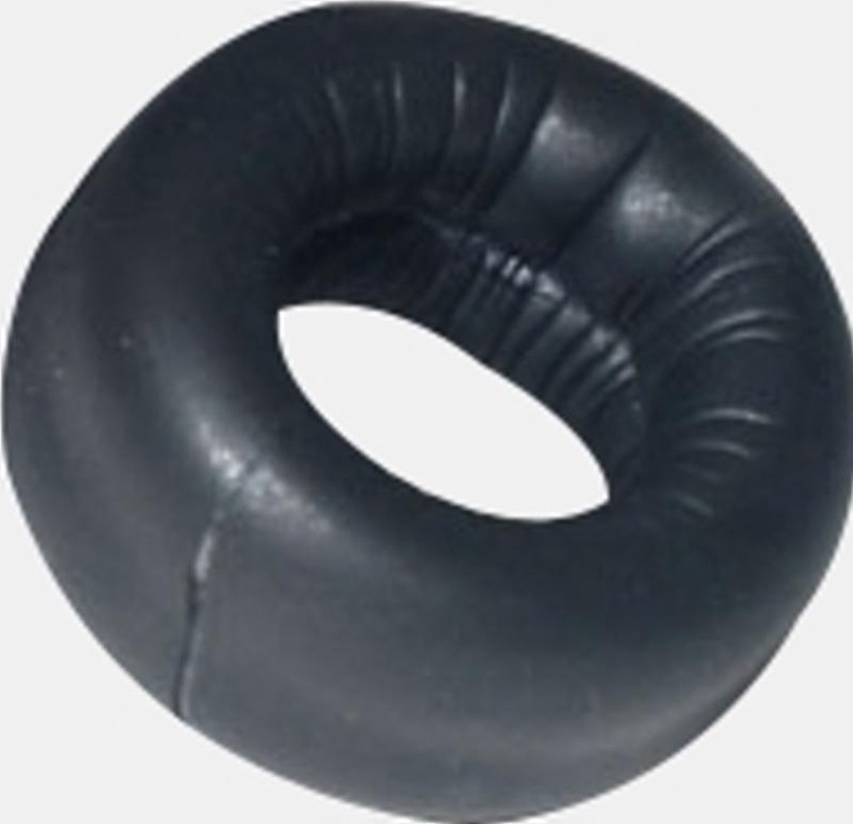 665 Leather - Neopreen Cockring - Zwart 50 mm