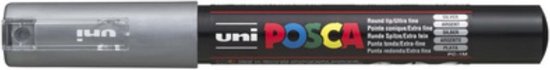 Krijtstift – Fineliner – Universele Marker – 37 Grijs – Uni Posca Marker – PC-1M – 0,7mm – 1 stuk