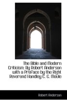 The Bible and Modern Criticism