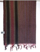 Hamamdoek "Keshan" zwart met kleurrijke strepen
