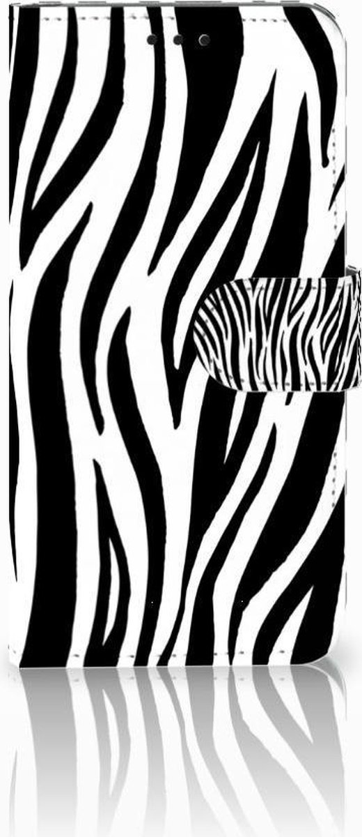 Book Case voor Huawei P30 Lite (2020) Telefoonhoesje met Pasjes Zebra