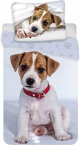 Animal Pictures Puppy - Dekbedovertrek - Eenpersoons - 140 x 200 cm - Grijs