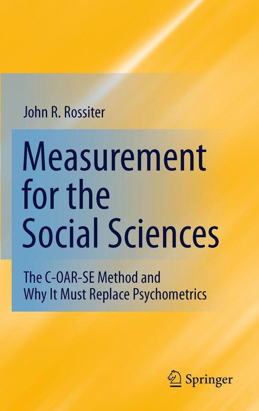 Measurement for the Social Sciences - cover