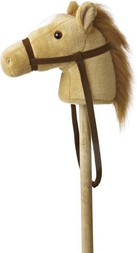 de sneeuw Instituut Knooppunt Pluche stokpaardje beige pony met geluid 94 cm | bol.com