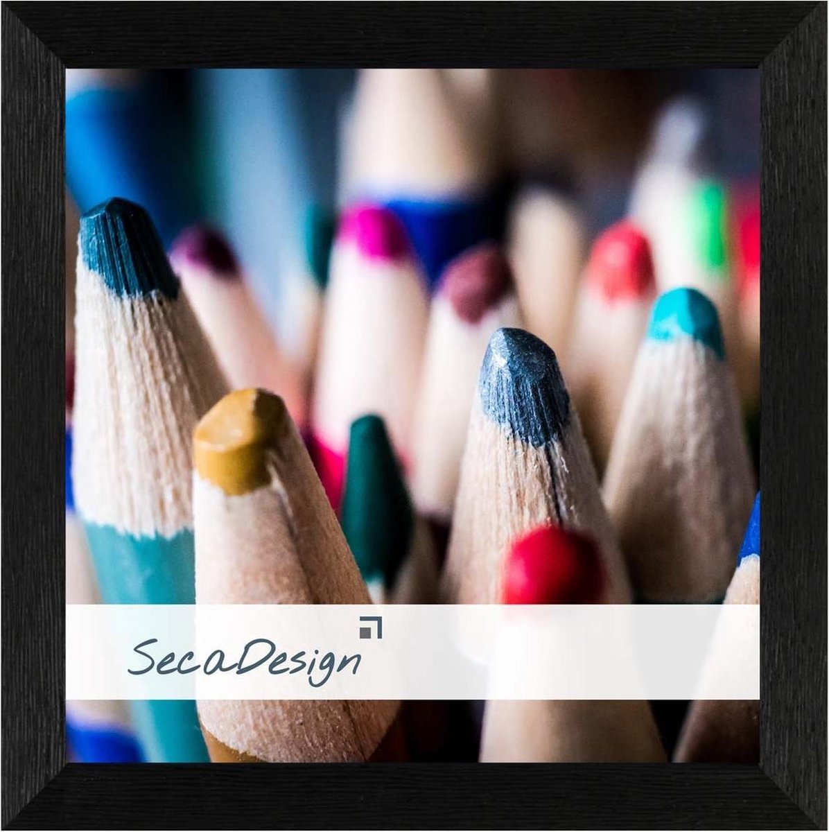 SecaDesign Nervi Fotolijst Hout - Fotomaat 30x30 cm - Zwart