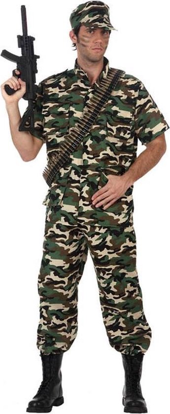Doorzichtig lastig Pelmel Camouflage Kostuum Soldaat voor mannen-Maat:XL | bol.com