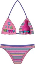 Trolls bikini - maat 122-128 - 8 jaar - roze