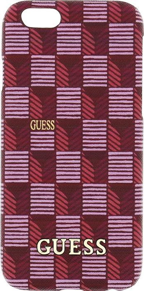 GUESS Jet Set Back Case - Geschikt voor Apple iPhone 6/6S (4.7") - Roze