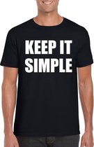 Keep it simple tekst t-shirt zwart heren 2XL
