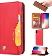 leren bookcase - Iphone XS Max Hoesje - Rood