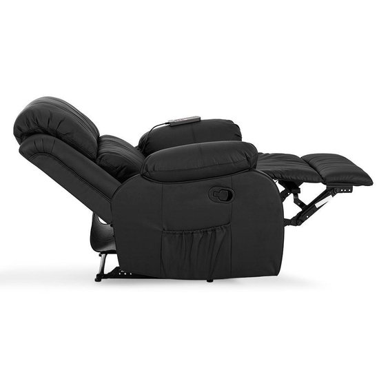 Relaxfauteuil - Relaxstoel met massagefunctie, verstelbare rugleuning en  uitschuifbare... | bol