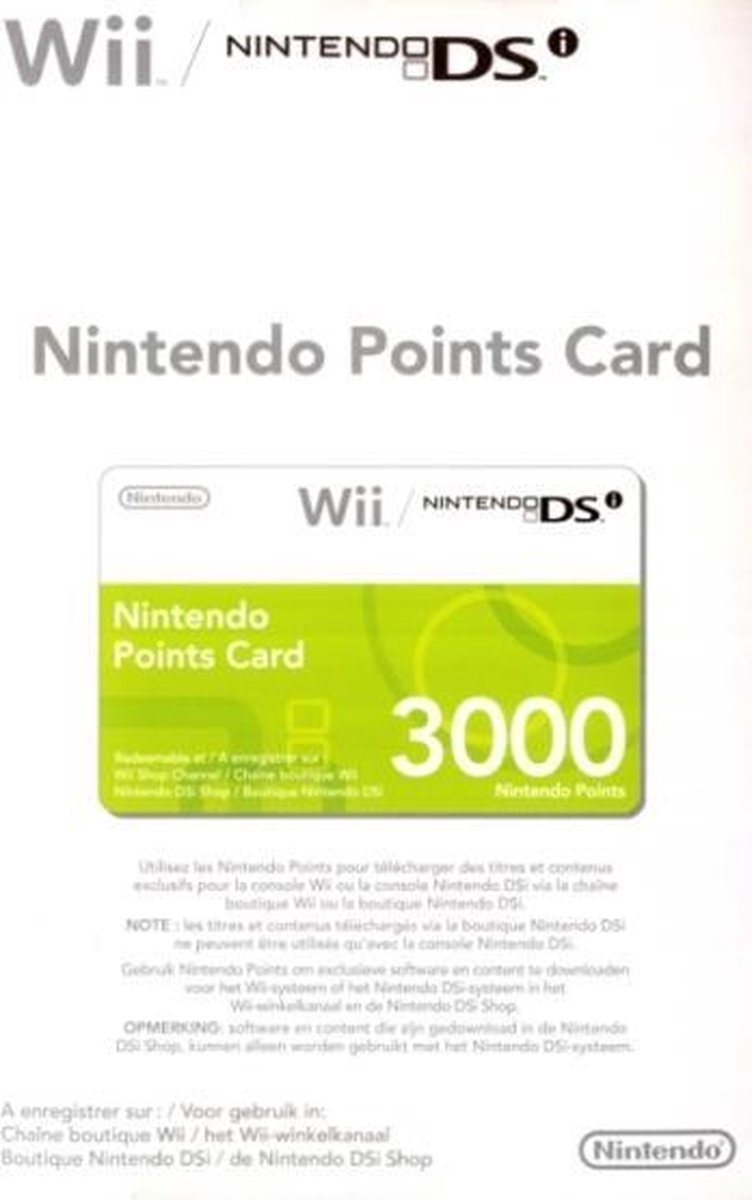 Nintendo 3000 Puntenkaart Wii | bol.com