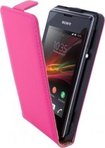 Mobiparts Premium Flip Case Sony Xperia E Pink