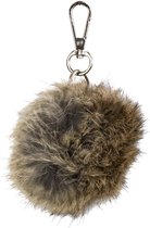 sleutelhanger pom pom bruin