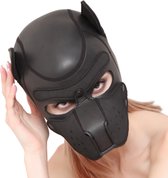 Banoch - Lindo Perrito Negro Neoprene - honden masker puppy play zwart neopreen