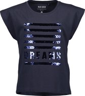 Blue Seven Meisjes T-shirt - donkerblauw - Maat 152