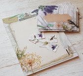 Briefpapier met enveloppen en sluitstickers - Set Garden
