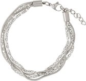 IXXXI Armband Snake and Popcorn zilverkleurig 17-20 cm B0022017003