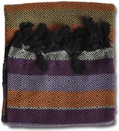 Hamamdoek Ibiza Black Purple Orange XXL