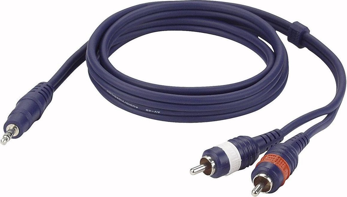 DAP Audio Mini Jack naar RCA Overgangskabel 1,5m Mini Jack Stereo