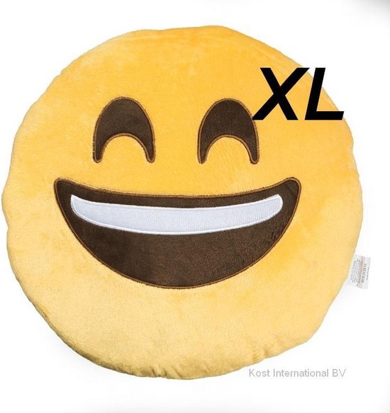 Smiley - Emoji Emoticon Smiley Kussen - XL - 48 cm | bol.com