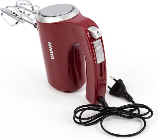 MARTA MT-1509 Handmixer/350W/5 speed/rood | bol.com
