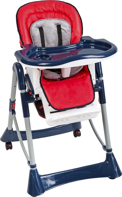 TecTake kinderstoel - babystoel - blauw / rood - 400784 | bol.