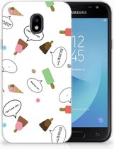 Siliconen Hoesje Geschikt voor Samsung Galaxy J3 2017 Design IJsjes