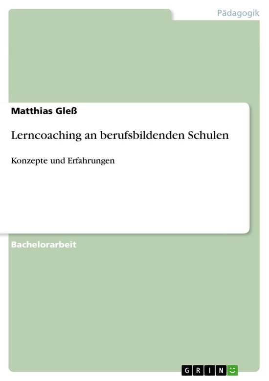 Lerncoaching an berufsbildenden Schulen - cover