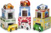 foto van Melissa & Doug Houten Speelset om te leren stapelen en sorteren - Gebouwen En Voertuigen