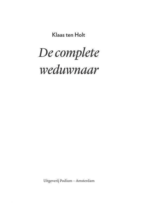 De complete weduwnaar