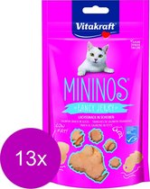Vitakraft Mininos Fancy Jerky - Kattensnack - 13 x Zalm 40 g