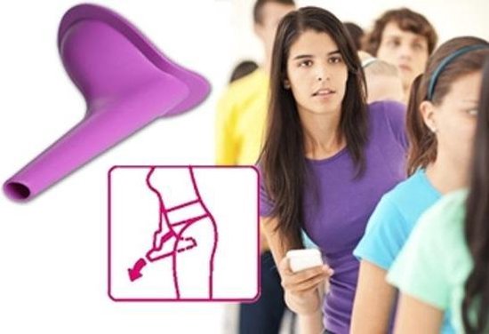 Herbruikbare Plastuit Voor Vrouwen - Plaszak / Urinaal / Plas Fles / Urinelle / Plaskoker Oranje - Merkloos