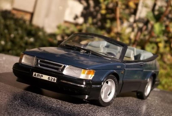 Anson Saab 900 Turbo Cabrio 1985 - Blauw schaalmodel 1/18 | bol