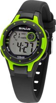 Sinar XE-52-3 digitaal horloge 32 mm 100 meter zwart/ groen