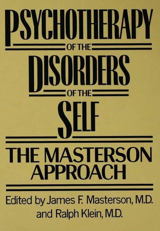 Psychotherapy of the Disorders of the Self - cover
