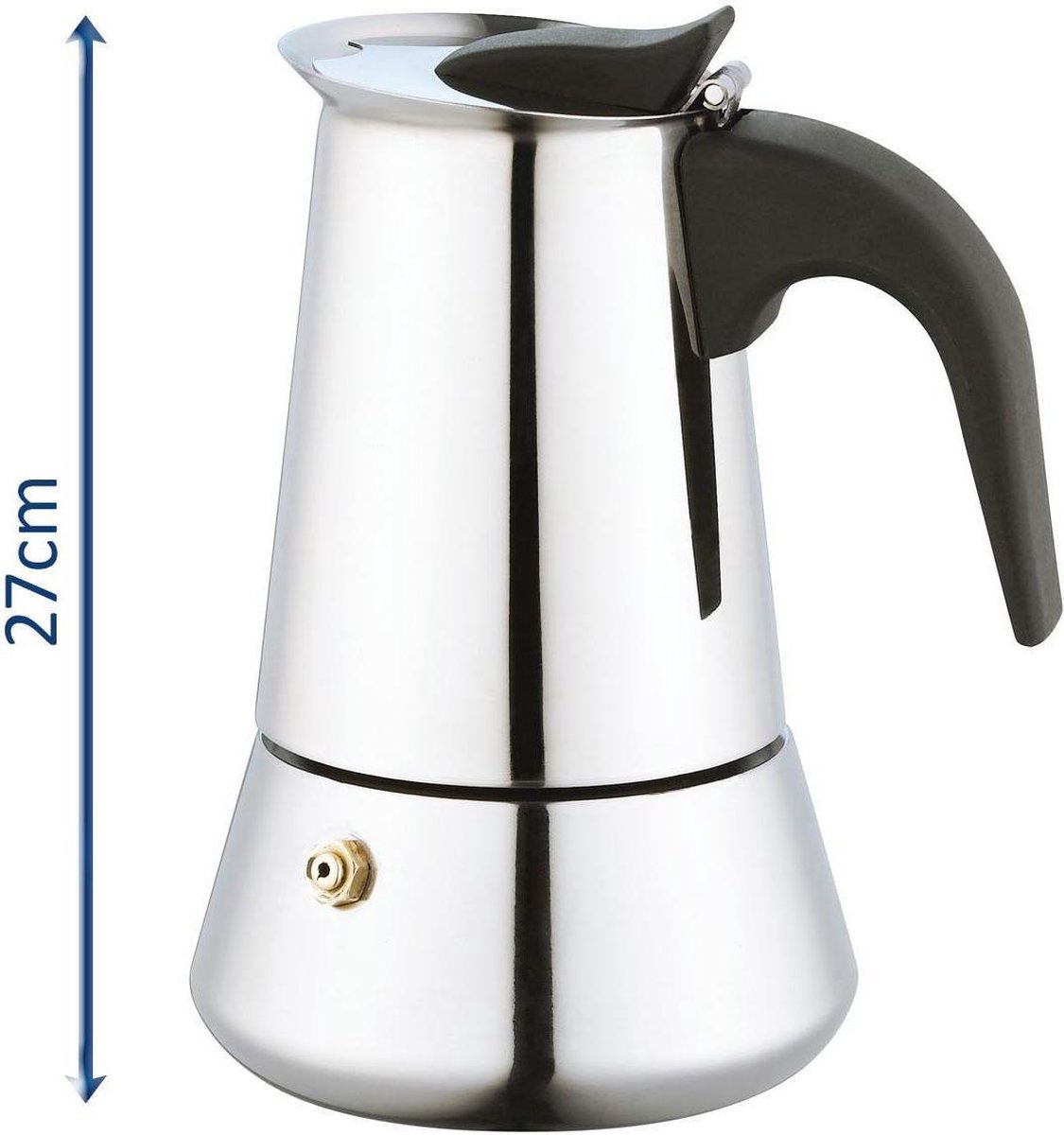 Stijg antenne sectie Percolator RVS - INDUCTIE / GAS Italiaanse Espresso Maker - 600ml - 12 kops  –... | bol.com