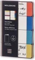 Moleskine Pro Collection Stick Notes - Semi Color: 6 Packs of 20 Stick Notes (4 Ruled/2 Plain)