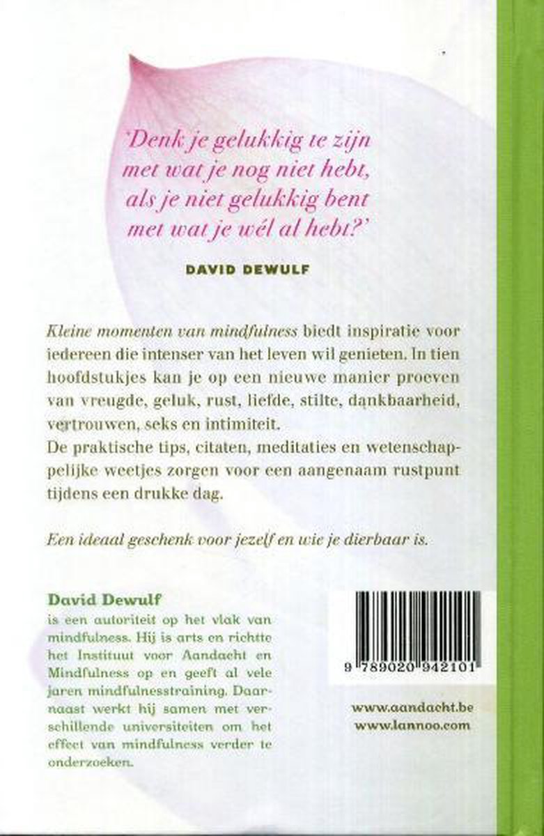 Kleine momenten van mindfulness - back cover