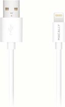 Macally USB-A naar Apple Lightning Kabel MFI 0.9 Meter - Wit