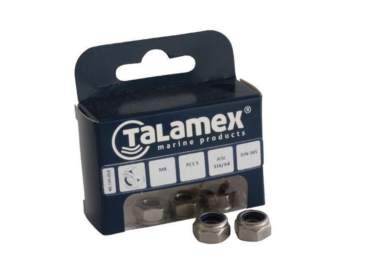 Talamex RVS Zelfborgende moer DIN 985