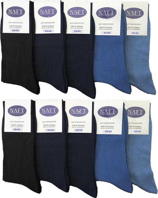 katoenen sokken 10 paar Multipack Heren Maat 43-46