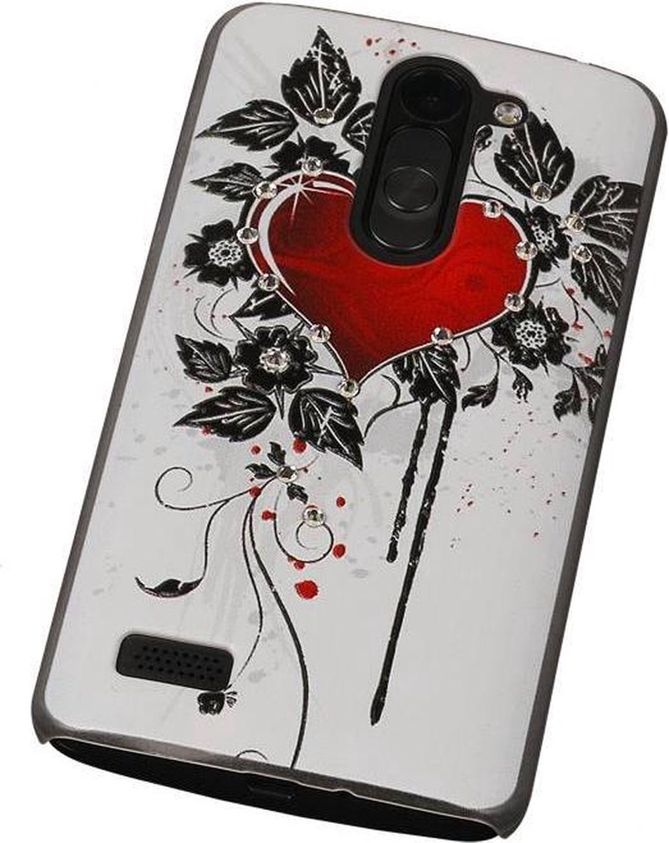 3D Hardcase met Diamant L Bello D335 Hartje - Back Cover Case Bumper Hoesje