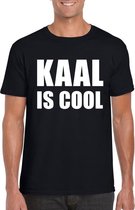 Zwart kaal is cool shirt voor heren L