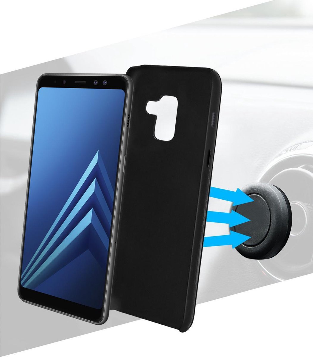 Azuri magnetic backcover & air vent car holder - zwart- voor Samsung A8 (A530)
