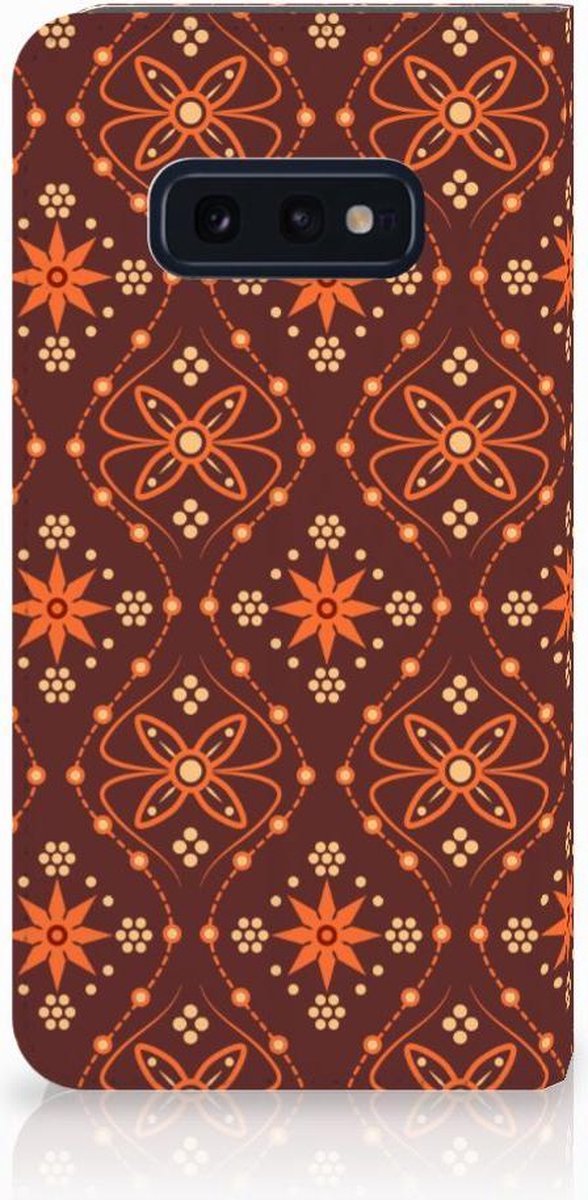 Samsung Galaxy S10e Hoesje met Magneet Batik Brown