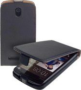 Lelycase Zwart Eco Leather Flip Case HTC Desire 500