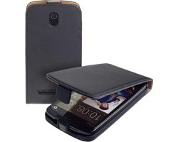 Lelycase Zwart Eco Leather Flip Case HTC Desire 500